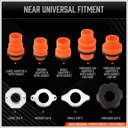 HORUSDY No-Spill Coolant Funnel Kit Car Radiator Refill Bleeder Vehicle Auto