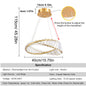 Modern Pendant Light Crystal Led Ceiling Lamp Gold Chandelier Möbius Strip Lustre Luxury Living Dining Room Home Decor Fixture