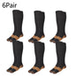 6Pair Unisex Copper Infused Compression Socks Men & Women Anti-Fatigue Varicose Vein Stocking Flight Travel Running Sports Socks