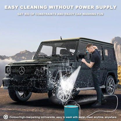 2 Battery Portable Cordless Car High Pressure Washer Jet Water Wash Cleaner Gun compatible Makita with 18V