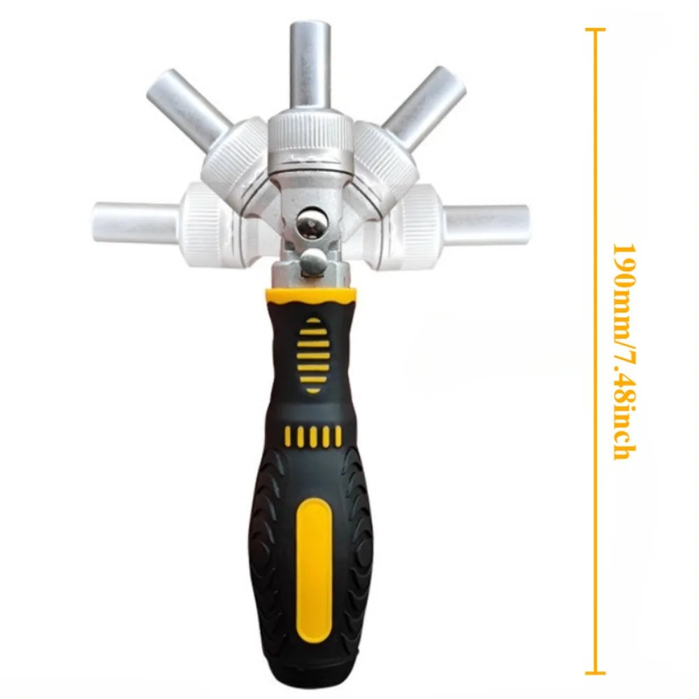 72-Tooth Ratchet two-way screwdriver Set bendable labor-saving screwdriver bit kit one-word cross Household maintenance tool
