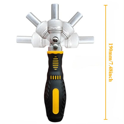 72-Tooth Ratchet two-way screwdriver Set bendable labor-saving screwdriver bit kit one-word cross Household maintenance tool