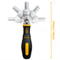 72-Tooth Ratchet two-way screwdriver Set bendable labor-saving screwdriver bit kit one-word cross Household maintenance tool