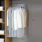 Clothes Hanging Transparent Dust Proof Cover Waterproof Hang Dust Cover with Zipper Clothes Storage Bag Clothes Organizers
