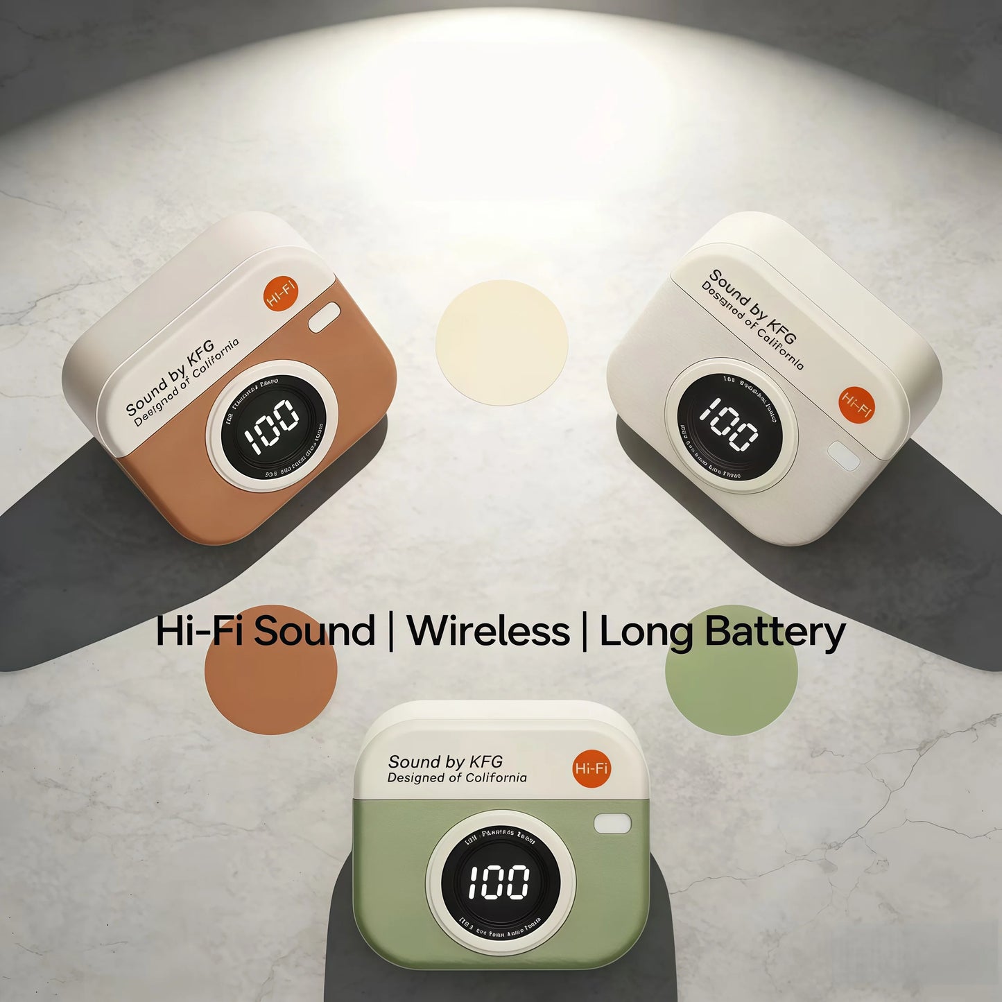 Wireless Bluetooth headphones retro camera creative battery level display music headphones long-lasting battery life
