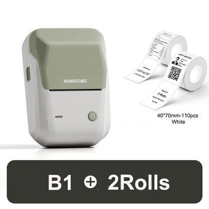 Niimbot B1 Label Maker 2inch Bluetooth Thermal Label Printer for Home Mailing Bakery Grocery Compatible with Phone Computer