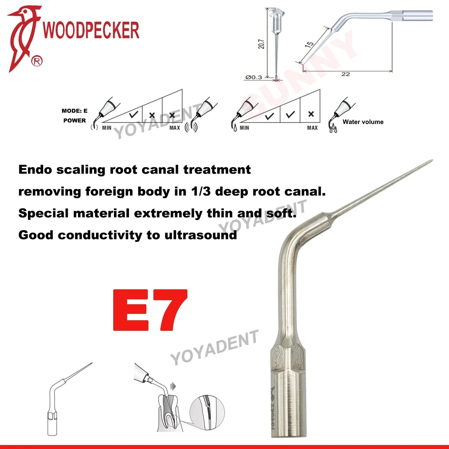 Woodpecker Dental Scaler Tips Ultrasonic Tooth Cleaning Machine Cutter Head Endo Perio Scaling Tips Fit EMS UDS Scaler Handpiece