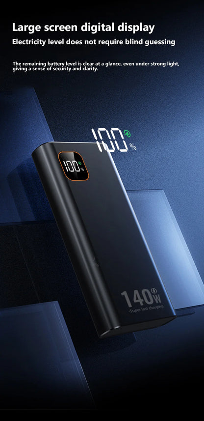 Lenovo 140W PowerBank 500000mAh High Capacity Super Fast Charging Portable Battery CCC Charger for iPhone Samsung Huawei 2026