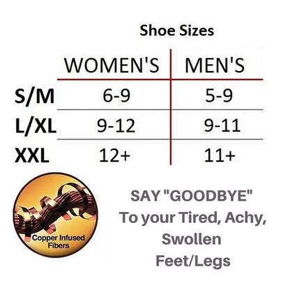 6Pair Unisex Copper Infused Compression Socks Men & Women Anti-Fatigue Varicose Vein Stocking Flight Travel Running Sports Socks