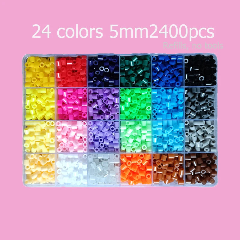 “Hama Beads Box – Thermal Mosaic Ironing Beads for Education, DIY Fuse Beads Toy, Available in 24, 48, or 72 Colors, 2.6 mm or 5 mm.”