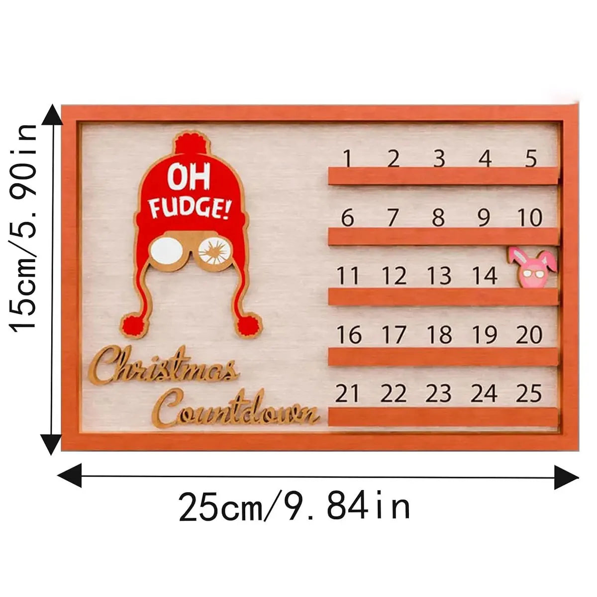Christmas Calendar Unique Countdown To Christmas Sign Farmhouse Tabletop Number Date Rustic Home Decor Cartoon Patterns Table