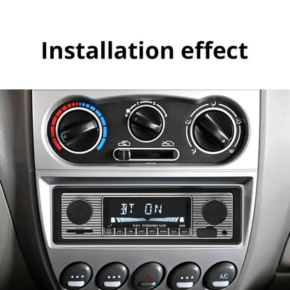 1 Din Car Radio MP3 Player Vintage Dual Knob Digital Bluetooth Audio Radio Multimedia Music USB SD Stereo Play in Dash AUX Input