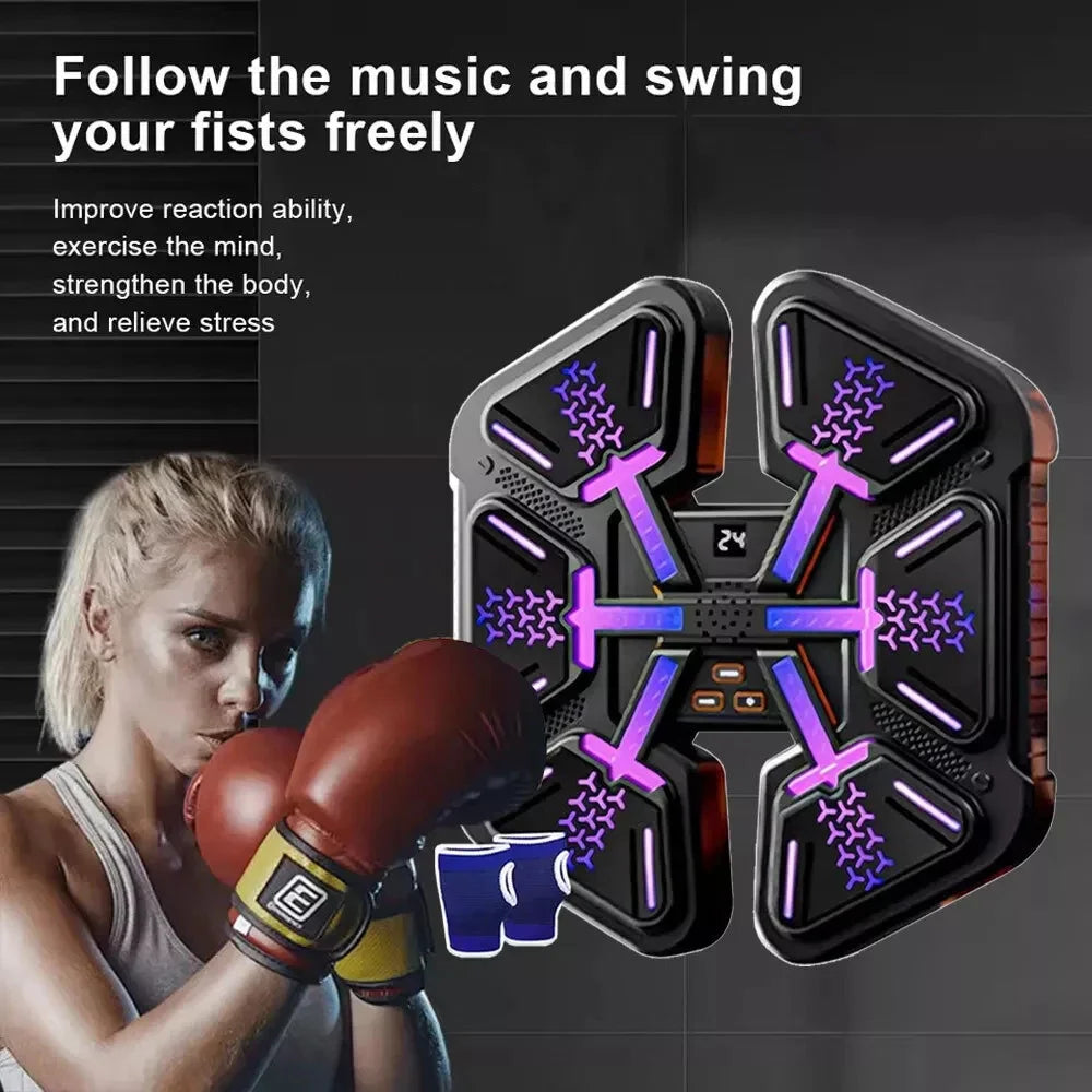 Smart Boxing Training Music Electronic Boxing Machine Wall Target Wall Mounted for Adults Kids Home Interactive Punching Trainer
