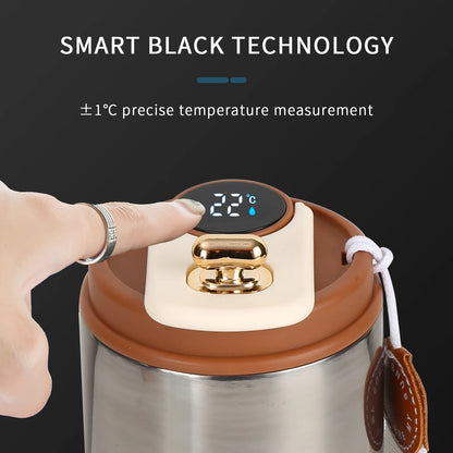 Stainless Steel Vacuum Insulated Travel Coffee Mug LED Temperature Display Insulated Mug with Lid 420ml