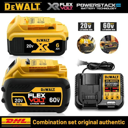 100% Original DeWalt 20V/60V 2.0Ah-9.0Ah MAX Battery Power Tool Replacement For DCB184 DCB181 DCB182 DCB200 Battery.