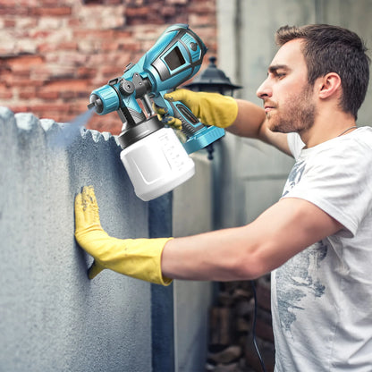 Cordless Paint Sprayer compatible with Makita 18V 2x3.0Ahpcs Batteries Paint Sprayer 1000ml Tank for Walls Ceilings, Fence, Wood
