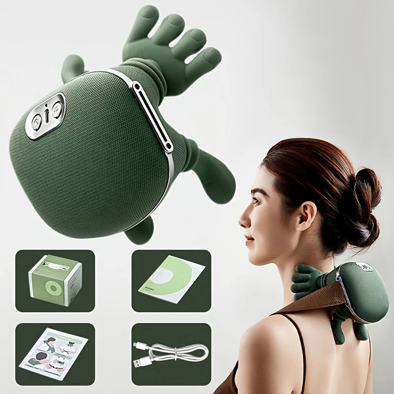 4D Neck And Shoulder Massager, Bionic Neck And Shoulder Massager, Wireless Neck, Cervical Spine, And Trapezius Kneading Massager, Heated Neck And Shoulder Massager