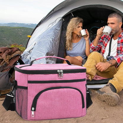 Thermal Insulated Lunch Bag with Adjustable Strap Thermal Cool Bags Portable Thermal Lunch Tote Bag for Women Men Office Work