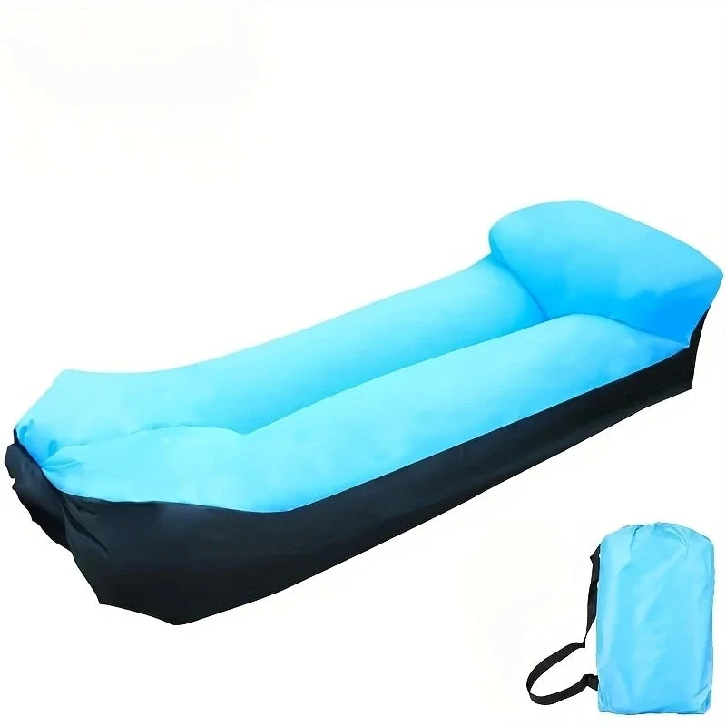 Portable Inflatable Lounge Chair with Pillow - Waterproof Sofa for Camping, Beach & Festivals - Easy Setup with Bag