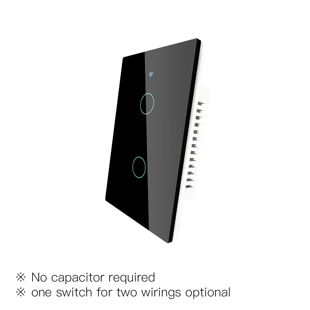 Moes ZigBee Wall Touch Smart Light Switch With Neutral/No Neutral No Capacitor Smart Life Works with Alexa Google Home