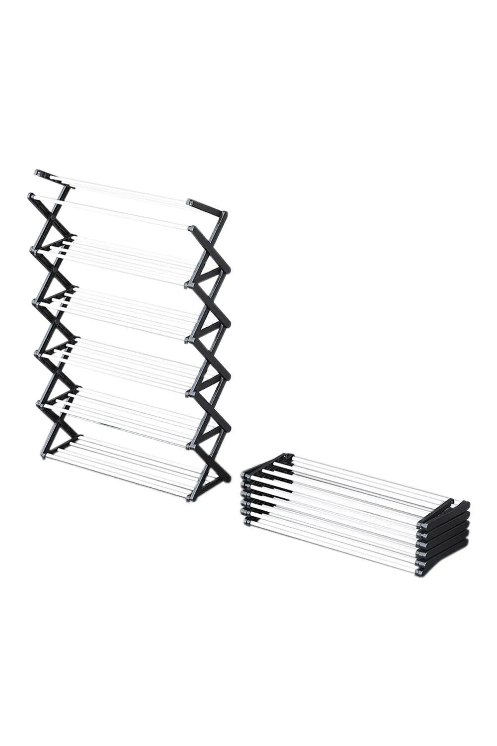 【Breeins】Foldable Multi-Tier Metal Shoe Rack for Entryway Shoes Storage Organizer Shelf Home Decoration Cabinet