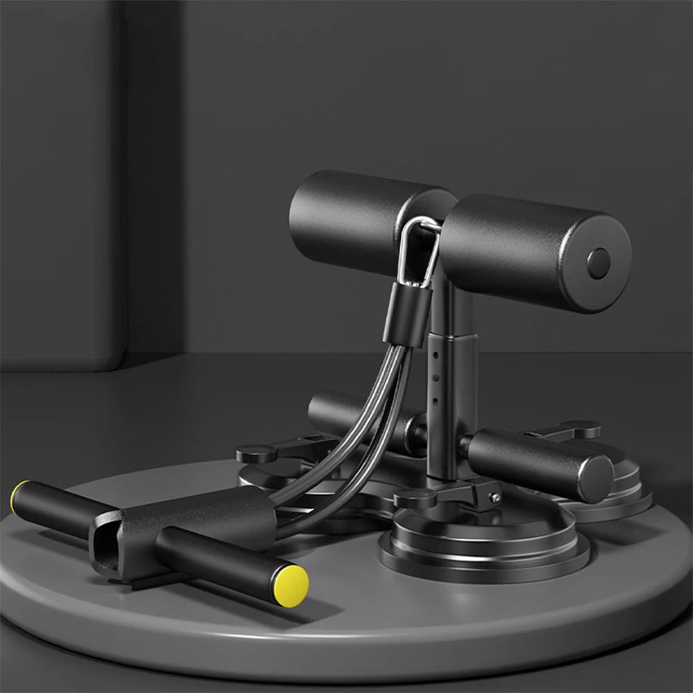 Sit Up Floor Holder with 3 Suction Cup Sit Up Exercise Equipment with Pull Rope Sit Up Exerciser for Strength Training
