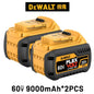 DeWALT 100% Original Battery 20V/60V 6Ah 9Ah MAX FlexVolt for DCB606 DCB205 DCB206 DCB209 DCB182 Power Tool with Charger