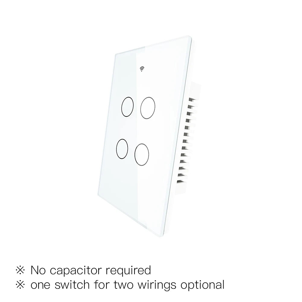 Moes ZigBee Wall Touch Smart Light Switch With Neutral/No Neutral No Capacitor Smart Life Works with Alexa Google Home