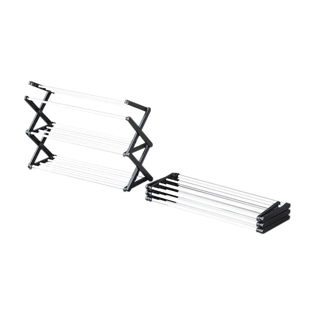 【Breeins】Foldable Multi-Tier Metal Shoe Rack for Entryway Shoes Storage Organizer Shelf Home Decoration Cabinet