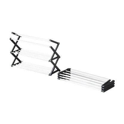 【Breeins】Foldable Multi-Tier Metal Shoe Rack for Entryway Shoes Storage Organizer Shelf Home Decoration Cabinet