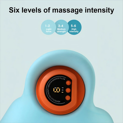 Portable Pulse Neck Massage Pillow 3D Kneading Shiatsu with Heat Neck  Hot Compress for Shoulder/Back Pain Relief Home Car Use