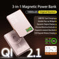 10000mAh 3 in 1 Power Bank for Magsafe Magnetic Wireless 20W Fast Charging, External Battery for IPhone 17 - 12 Airpods IWatch
