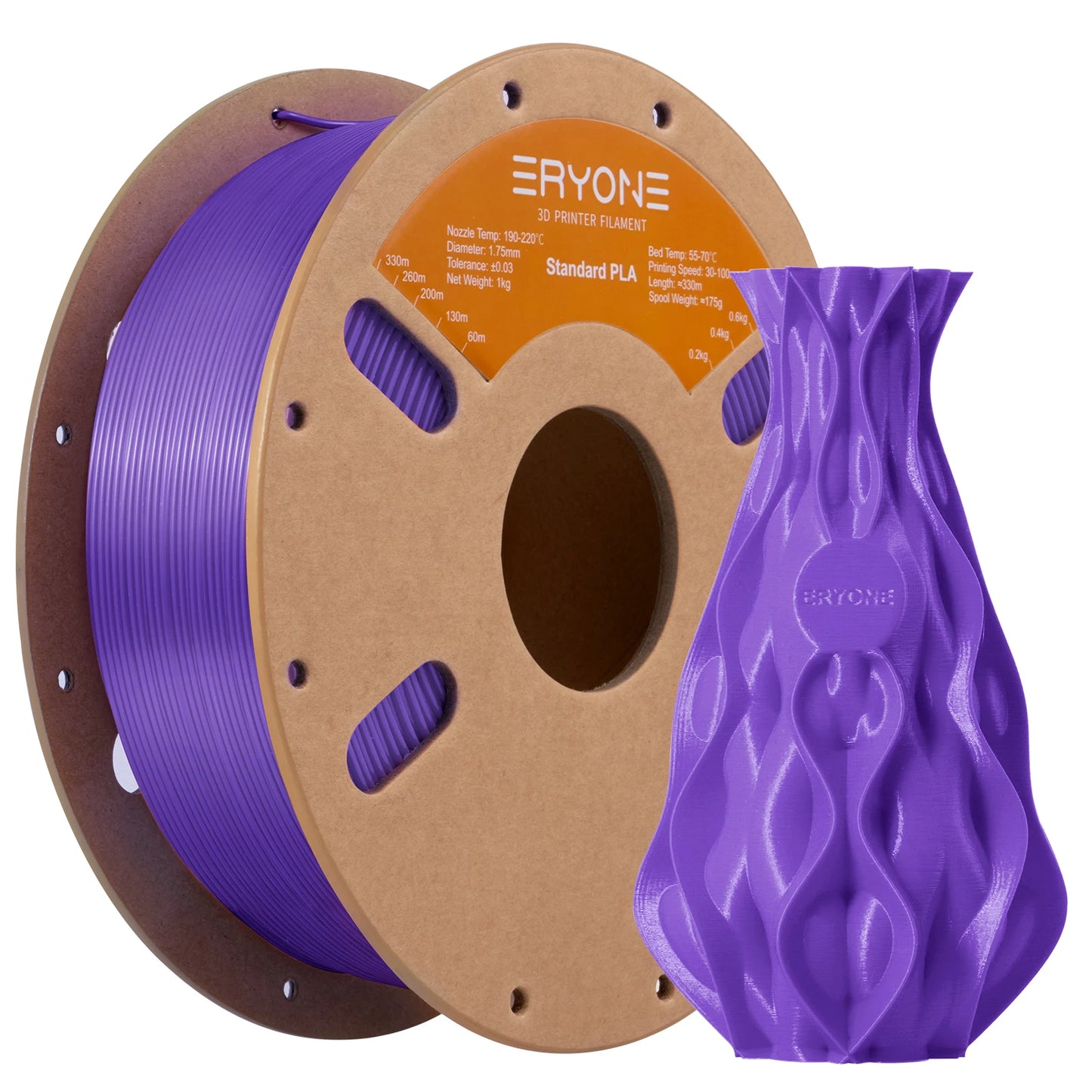 ERYONE 1/5/10KG Standard PLA Premium Filament 1.75mm 3D Print, Multicolor Available,big sale 1kg pla filament,1kg/spool
