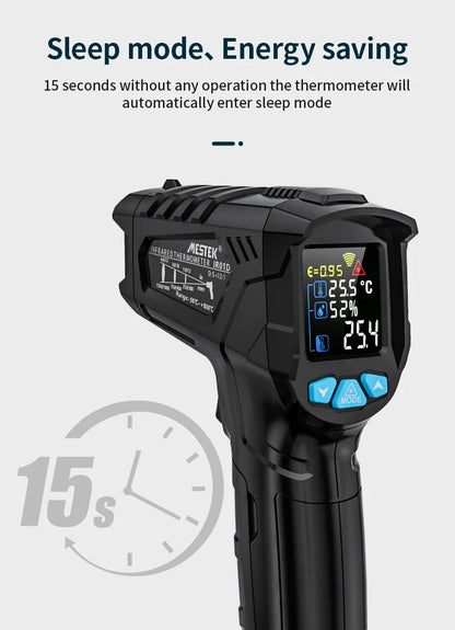 Digital Infrared Thermometer -50 to 800℃ Laser Thermometer -58 to 1472℉ Temperature Meter Digital Thermometer Backlight Alarm