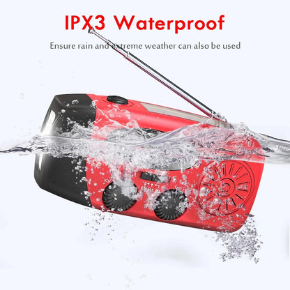 Multifunctional Portable Radio Hand Crank Solar Power FM AM WB NOAA Weather Radio Emergency LED Flashlight Flashlight Power Bank