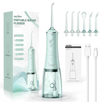 SEJOY Oral Irrigator USB Rechargeable Water Flosser Portable Dental Water Jet 280ML Water Tank Waterproof Teeth Cleaner For Oral