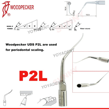 Woodpecker Dental Scaler Tips Ultrasonic Tooth Cleaning Machine Cutter Head Endo Perio Scaling Tips Fit EMS UDS Scaler Handpiece