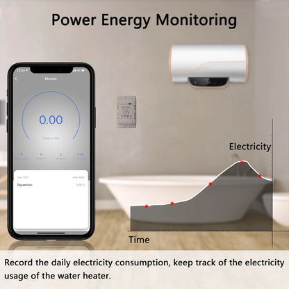 Tuya 20A Smart Switch Circuit Breaker APP Control Power Monitor Overload Protection Works with Alexa Google Home Siri