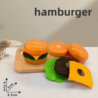 Children's Kitchen Toy Set Simulated Kitchen Cutting Cookware Simulated Fruits Cutting Toys Cooking Accessories for Kids Gift