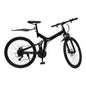 26 Inch Folding Mountain Bike 21 Speed Double Disc Brake Carbon Steel Frame Foldable Design 100kg Load Adult Bicycle