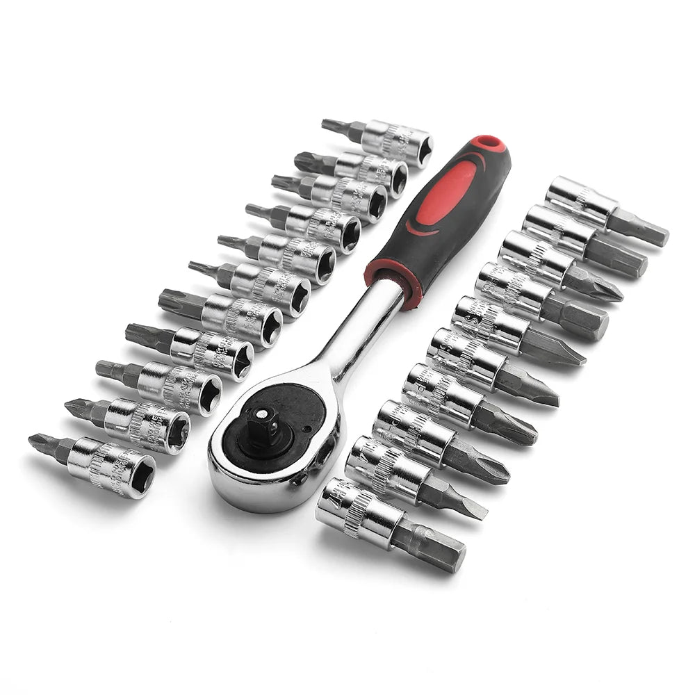 108pcs Socket Wrench Set Car Repair Tools Ratchet Spanner Wrench Set Ratchet Spanner Screwdriver Bits Hardware tools