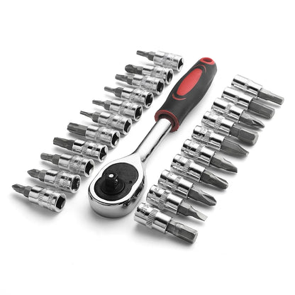 108pcs Socket Wrench Set Car Repair Tools Ratchet Spanner Wrench Set Ratchet Spanner Screwdriver Bits Hardware tools