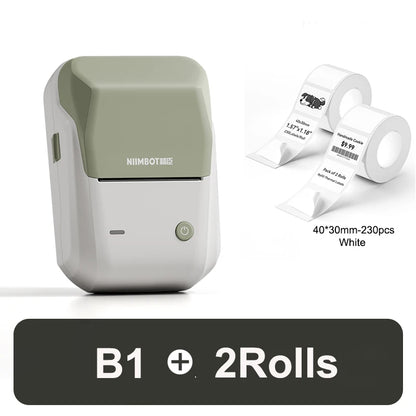 Niimbot B1 Label Maker 2inch Bluetooth Thermal Label Printer for Home Mailing Bakery Grocery Compatible with Phone Computer
