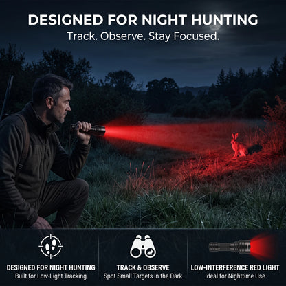 UltraFire C8 Red Light Flashlight Powerful Professional Tactical Hunting FlashLights Coyote Night Vision Lamp for Astronomy