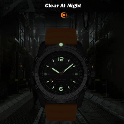 Men's Solar Powered Digital Watch 50M Waterproof Outdoor Sports Watch Luminous Watch