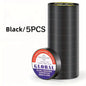 50m high-temperature resistant black rubber electrical tape-durable and soft insulating adhesive, used for industrial, household