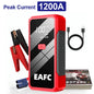 2000A/1200A High Power Car Battery Jump Starter Portable Car Battery Booster Charger Booster Power Bank Starting Device USB Port