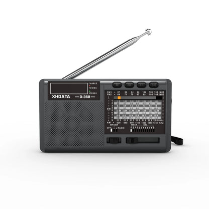 XHDATA D-368/ D-328 Portable Radio FM1-2/AM/SW 12 Band MP3 Player Bluetooth/TF Card With Headphone Jack For Elder Easy Use