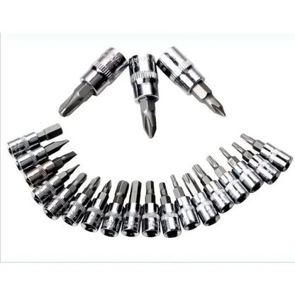 46pcs/Set 1/4 Inch Drive Socket Ratchet Wrench Set Automobile Maintenance Tool Socket Wrench Combination Hardware Tool Car Tools