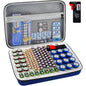 Battery Organizer Case With Tester Holds 150+ AA AAA 9V C D Lithium Button Batteries Hard Shell For Home Garage Batteries
